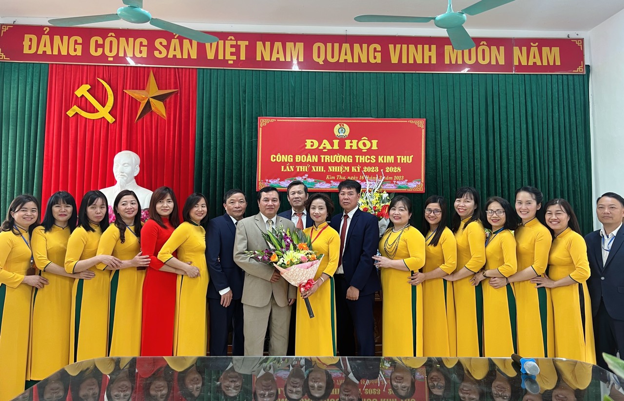 Trường THCS Kim Thư tổ chức thành công Đại hội Công đoàn nhiệm kỳ 2023-2028