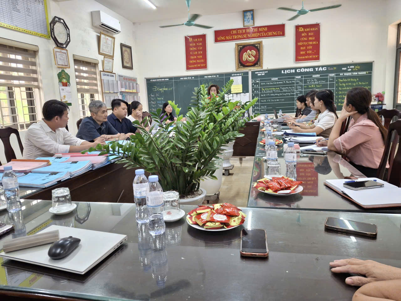 Tiếp đoàn kiểm tra của Xã